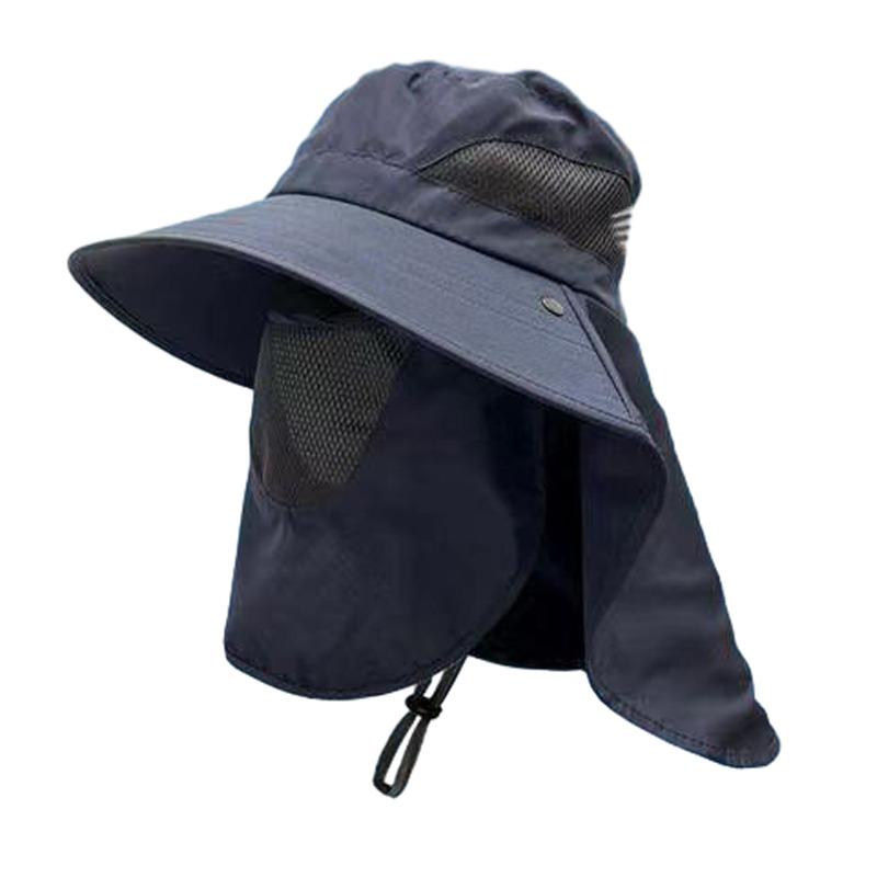 Unisex Outdoor UV Protection Sun Hat Fishing Cap Breathable Tourism Wide Brim