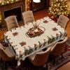 Warm Christmas Tablecloth, Snowman Christmas Tree Print, Waterproof And Anti-Dirty Leave-In, Table Decoration, Party Coffee Table Cloth
