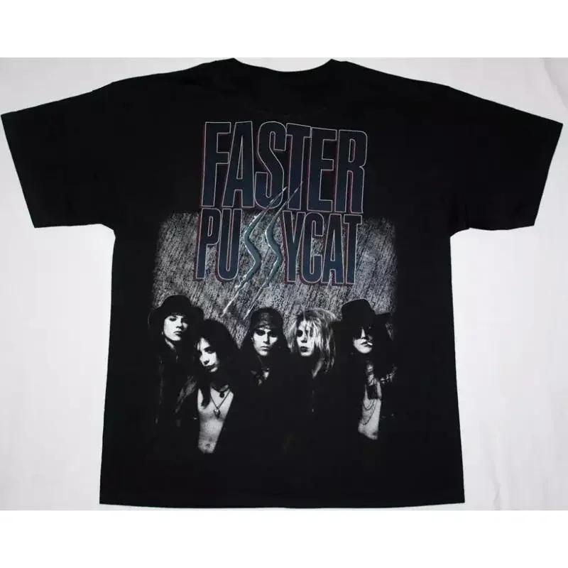 Faster Pussycat Band Members Cotton Black T Shirt All Color S 5xl