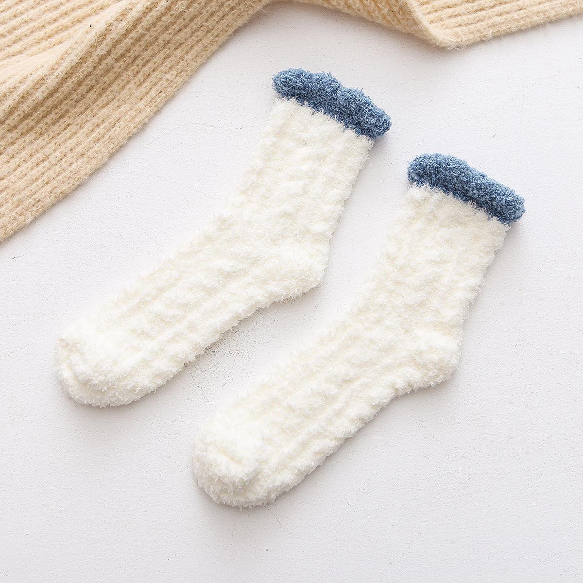 

Medium Women S Socks Winter Twist Half Velvet Socks Coral Velvet Socks Warm Floor Socks Supply Thickened And Warm One size fits all молоко, білий колір