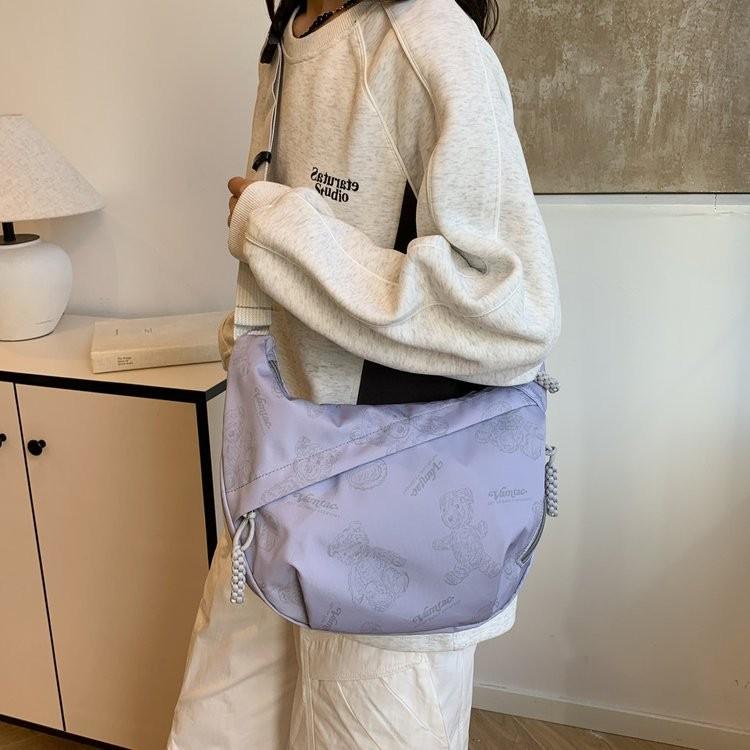 Trendy Casual Shoulder Bag For Women In White Purple Green And Black Fashionable Colors