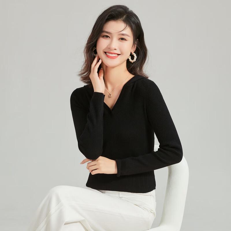 

Golden Chrysanthemum Women s Wool & Silk Blend Hooded Knit Sweater L