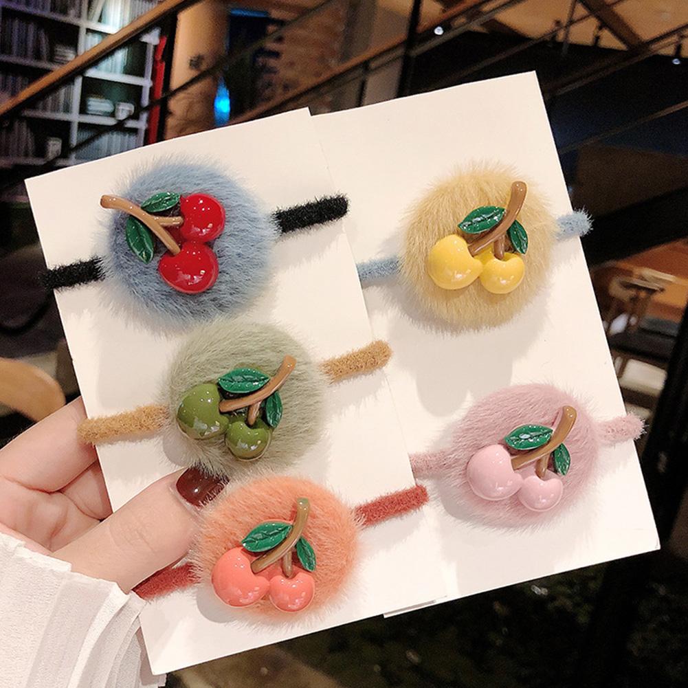 High Elastic Cherry Hair Rope Hair Band Female Hair Band Rope Hair Accessories