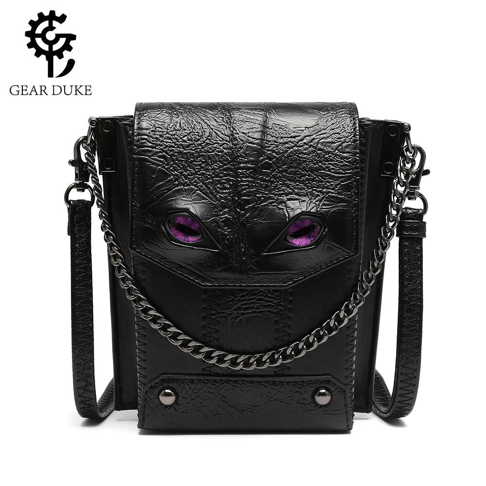 New Women's Bag European and American Punk Niche Women's Single Shoulder Diagonal Cross Bag Gothic Small Bag