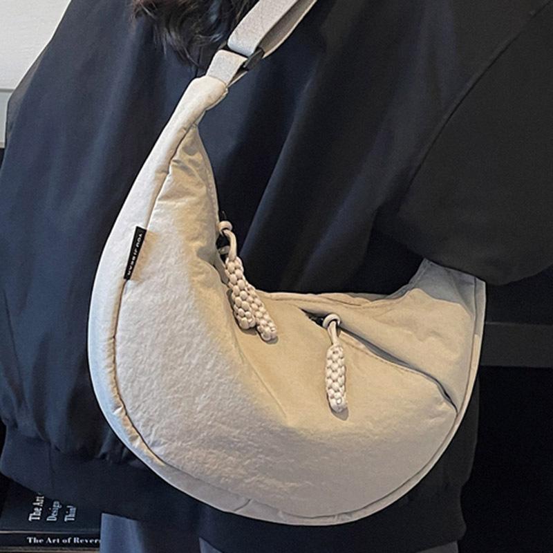 Casual Large-capacity Simple Canvas Bag Women's Winter New Simple Dumpling Bag One-shoulder Crossbody Bag