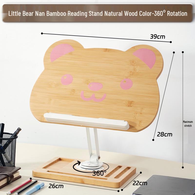 

Регулируемая бамбуковая и деревянная подставка для книг для детей и студентов