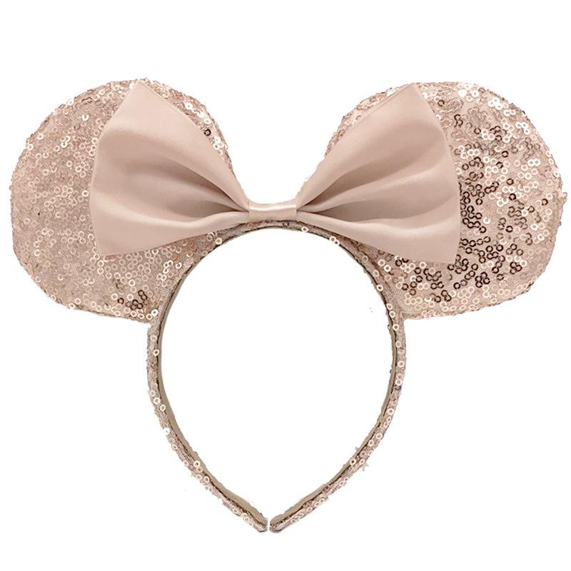 Handmade Cartoon Minnie Mickey Ear Headband Sparkly Animal Rabbit Hairpiece For Adults And Kids