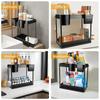 2 Tier Under Sink Storage Kitchen Organiser Sliding Storage Under Sink shelf Multi-Purpose Organisation Bottom Slide Out Basket