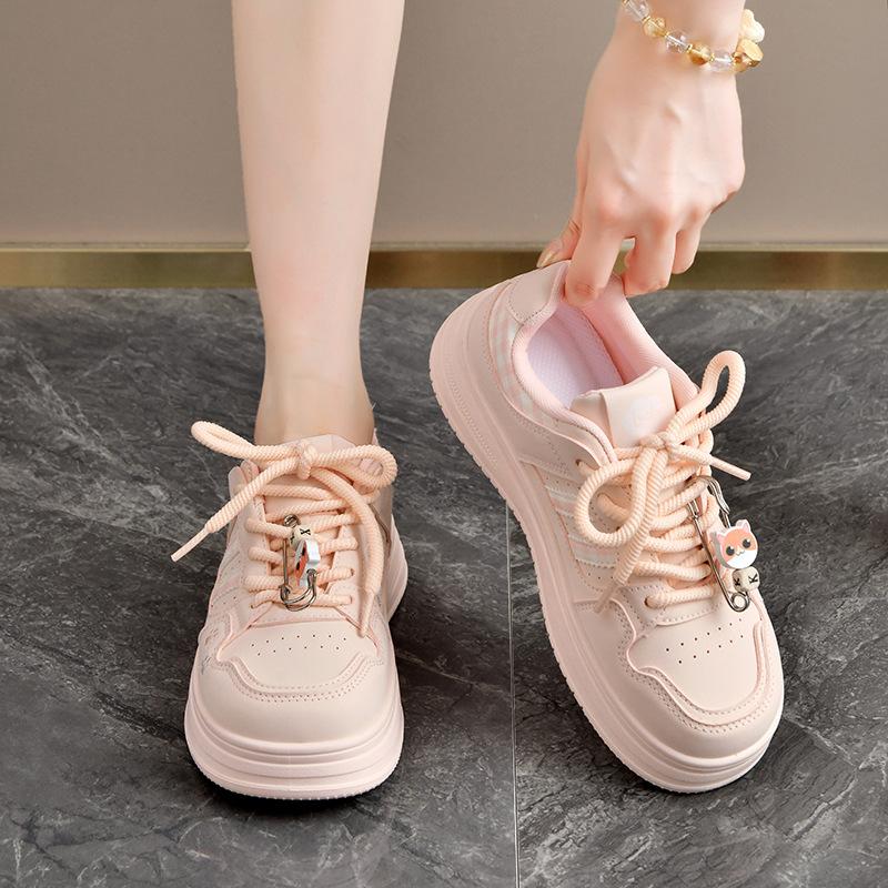 Platform sports board shoes women's 2025 spring new chic niche design breathable student versatile board shoes ins tide