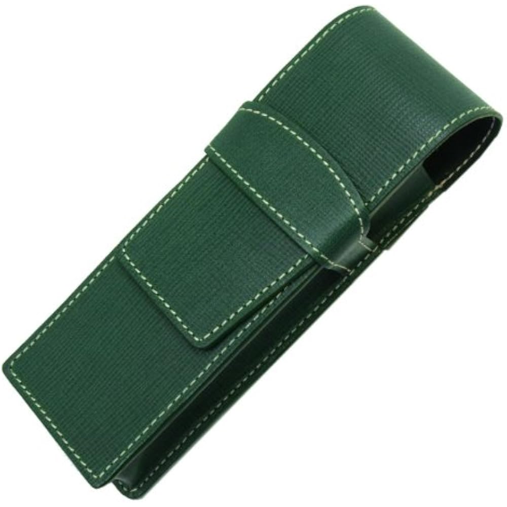 Trender Leather Cowhide (Embossed) 2 Pencils [Green] TLPS-05-G