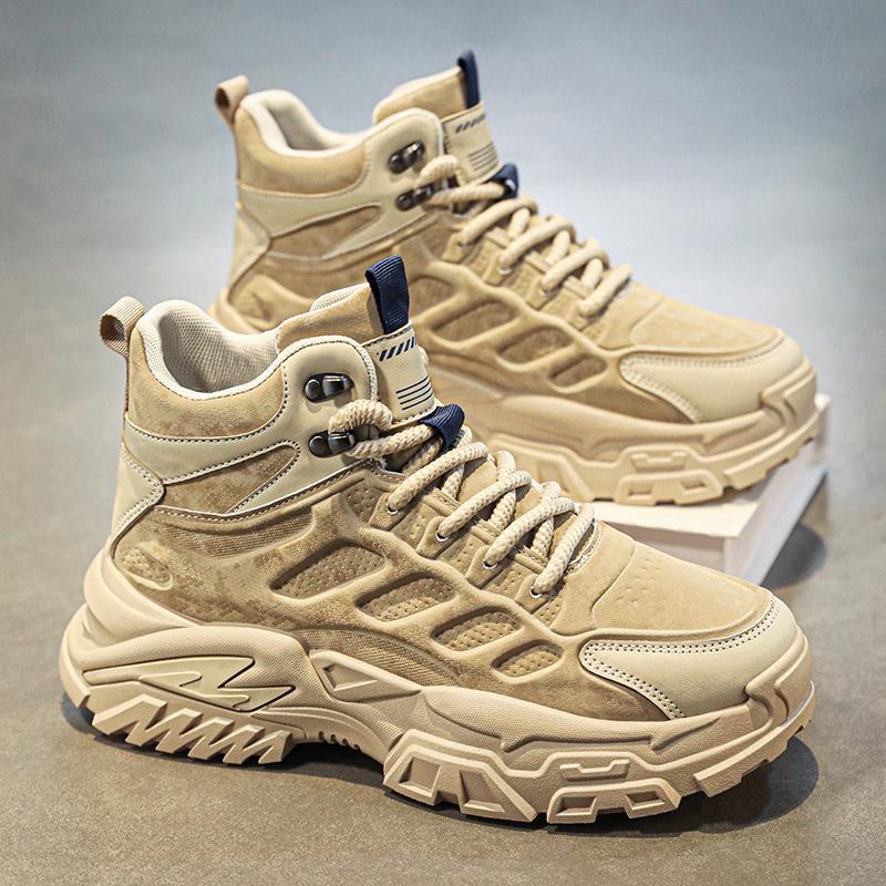 

Инструментальные мужские ботинки зима нескользящие альпинистские ботинки Мартин мужские на толстой подошве увеличивающие рост кроссовки для папы спортивные и повседневные высокие модные ботинки 44