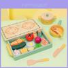 Fun Wooden Simulation Kitchen Vegetable And Fruit Cooking Children Toy Set For Pretend Play