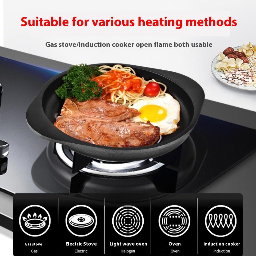 KOSUN Grill Pan Smokefree Nonstick Grill Pan Easy To Clean Griddles Multifunctional Pan Suitable for Gas Gtove and Open Flame