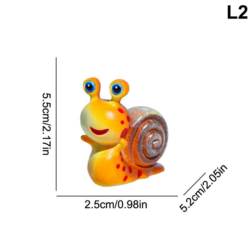 1/2Pcs Cute Couple Snail Figurines Mini Snail Ornament Colorful Resin Snail Statue Decor For Garden Home Fish Tank Car Ornaments