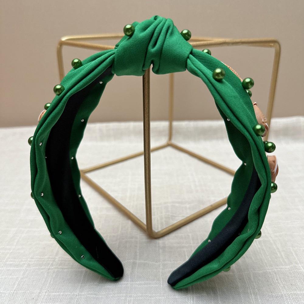 1pc Sport Pearl Embellished Soccer Hairband Hairband with Knot Detail - A must have for soccer rugby games and for all seasons!
