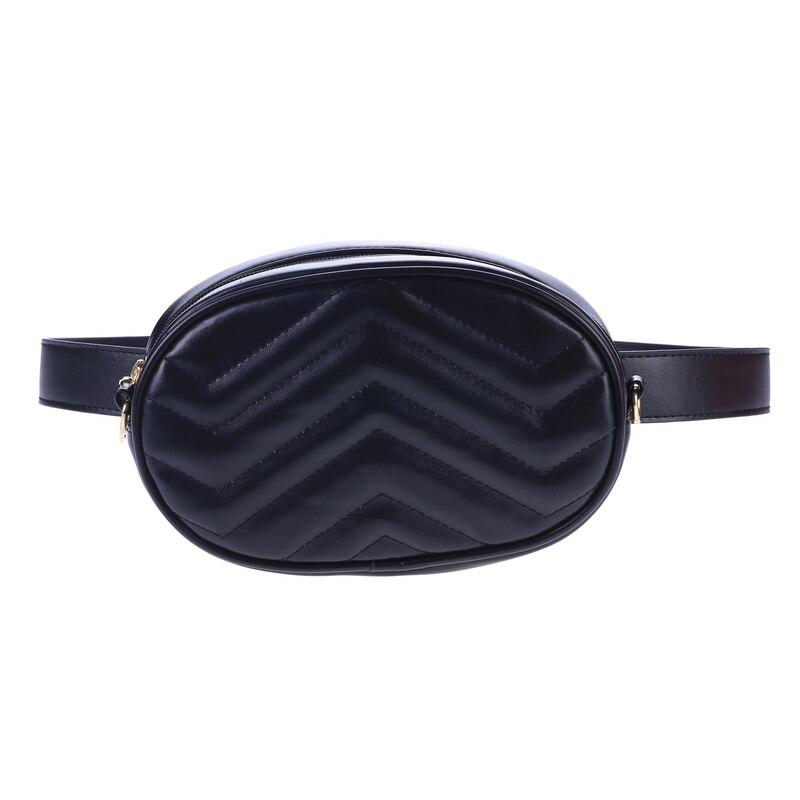 round leather fanny pack