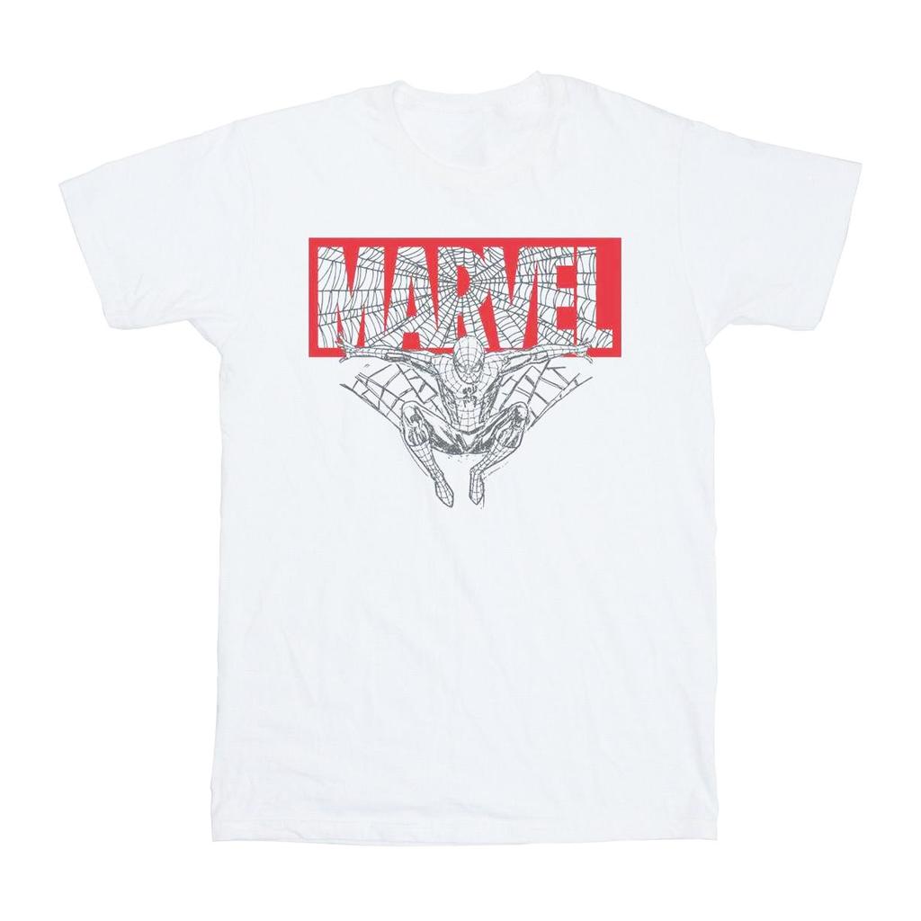 Marvel Boys Spider Man Logo Red T-Shirt