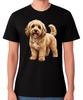 Cute Fluffy Doodle Dog Illustration Pet Lover T-Shirt Unisex Tee