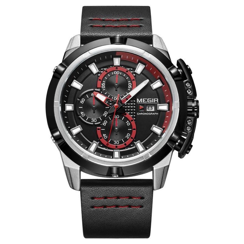 Men'S Watch Features Multifunctional Chronograph Calendar Personalized Watc Quartz Watch 2062G