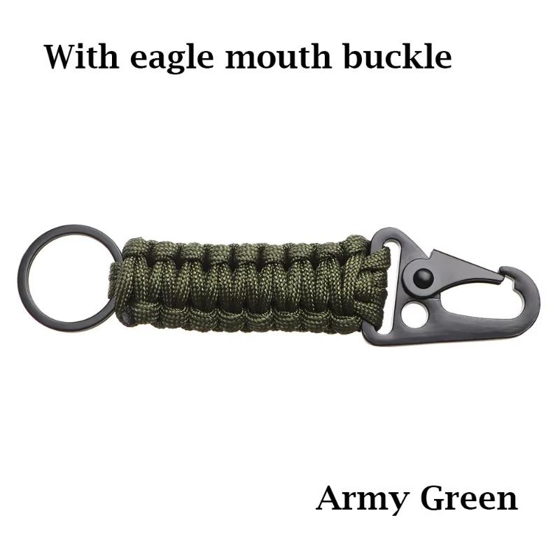 10pcs Paracord Keychain Military Braided Core Rope Carabiner Bottle Opener Outdoor Emergency Knot Survival Tools for Camping 4
