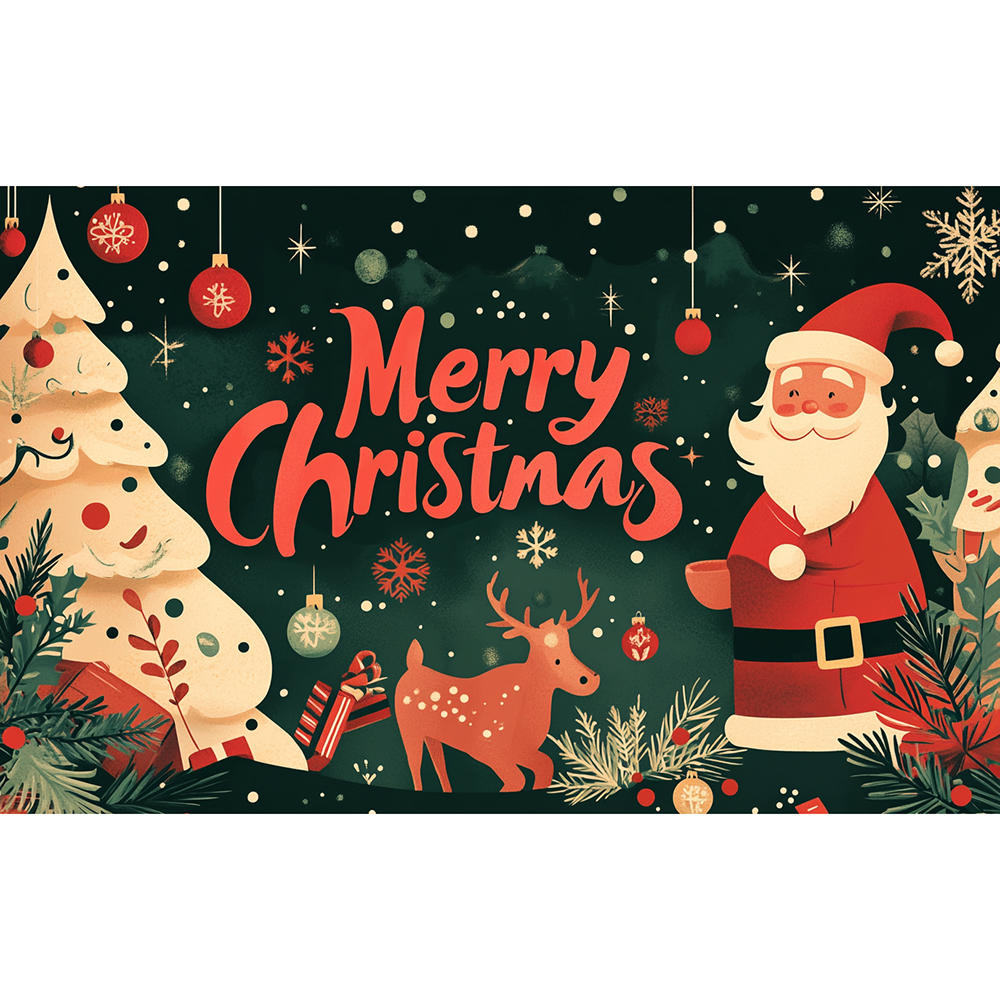 Merry Christmas Banne Christmas Decoraton Merry Christmas Santa Claus Banner Home Decoraton Background Xmas Party New Year Decor