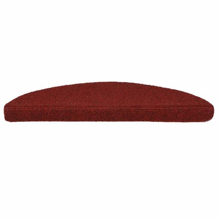 VidaXL Tapis d'escalier autocollants 30 pièces 56 x 17 x 3 cm Rouge bordeaux Demi-rond 3365683