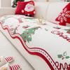 New Christmas Style Sofa Cover Fabric with Anti Slip Straight Row Sofa Cushion Cover Simple and Soft Suitable for All Seasons