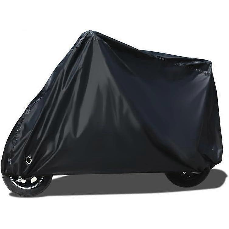 Waterproof Motorcycle Cover All-Weather Outdoor Motorbike Protection with Lock Holes & Storage Bag