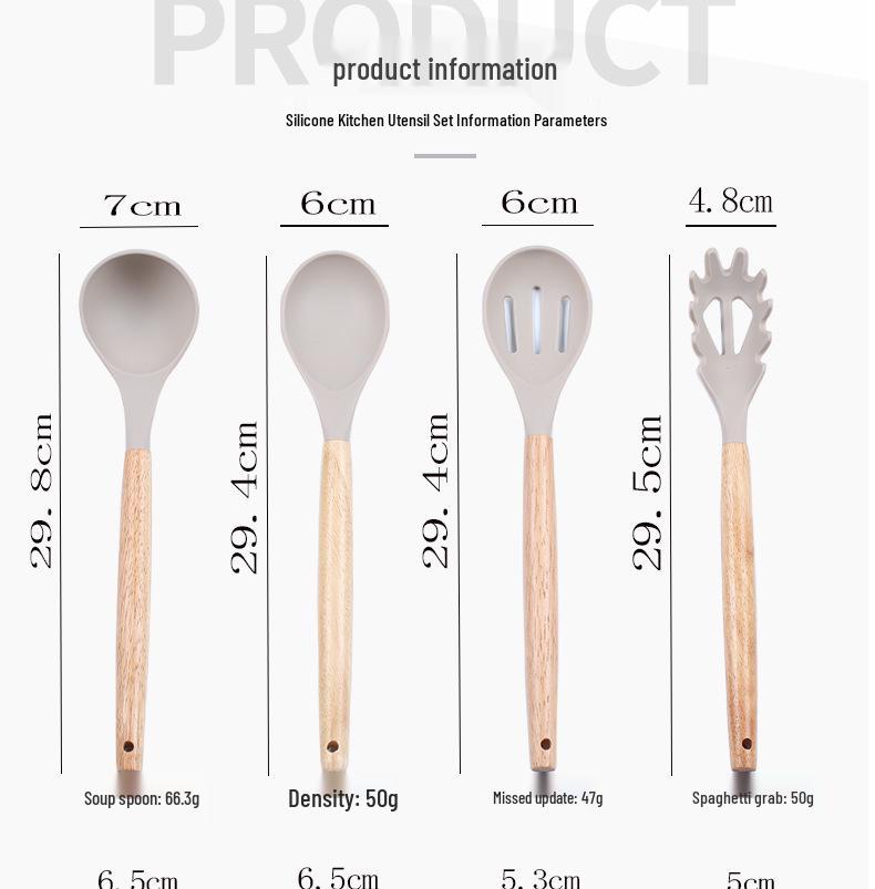 Silicone Non-Stick 12-Piece Kitchen Utensil Set with Storage Bucket