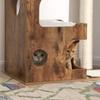 FEANDREA 86 cm Cat Tree, Medium Cat Tower with 3 Beds and Cave, Cat Condo Made of MDF with Wood Veneer, Sisal Post and Washable Faux Fur, Vintage