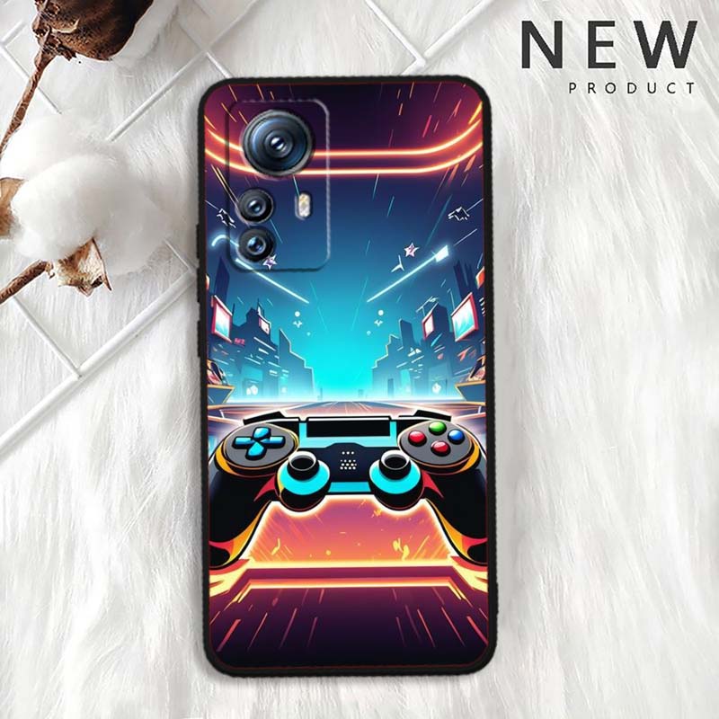 Creative Game Controller For Xiaomi Mi 15 14 13 13T 12 12T 12S 11 11i 11T Pro Ultra Lite 5G Black Soft Phone Case