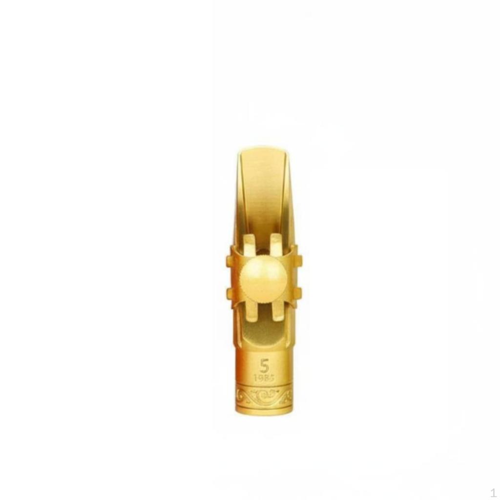 Gilded Brass Saxophone Mouthpiece Easy to Play Soprano Sax Kit Crisp Sound Bb