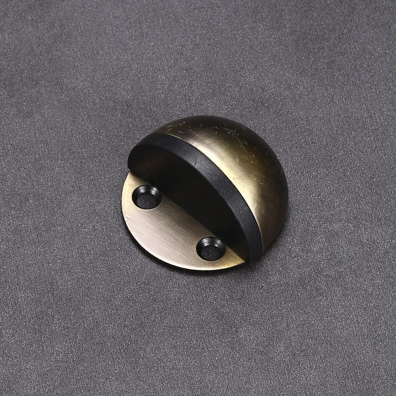 No-Drill Stainless Steel and Wood Magnetic Door Stopper Anti-Collision Floor Mount