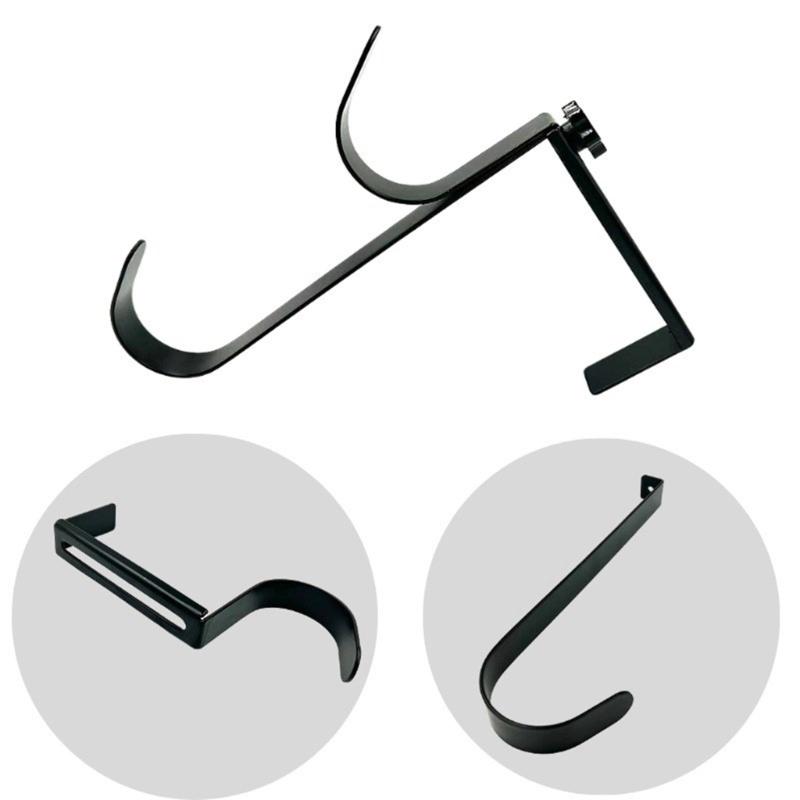 Telescopic Adjustable Fence Hook Pool Poles Hanger Metal Pool Deck Accessories Multipurpose Swimming Accessory Holder