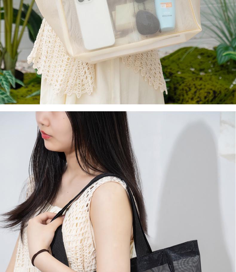 Large Capacity Portable Nylon Mesh Tote - Shoulder, Crossbody & Travel Organizer Bag