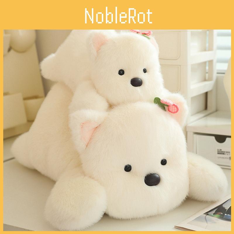 Flower West Highland White Terrier Dog Plush Toy Cartoon Stuffed Doll Animal