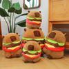 Cute Burger Capybara Plush Toy Kapibara Doll Pillow Ragdoll Doll Birthday Gift