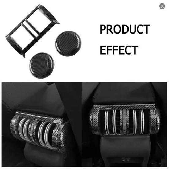 For BYD Yuan Plus ATTO 3   Interior Carbon Fiber Armrest Center Control Water Cup Gear Shift Panel Air Vent Cover