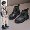 Children's British Style Velvet Ankle Boots Soft Sole Leather Boots