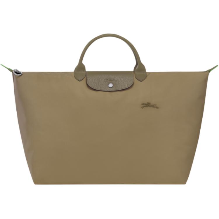 Longchamp Le Pliage Green 30L Fashion Solid Color Snap Zipper Closure Large Recycled Canvas Travel Bag Women travel bag Artichoke L1624919M04