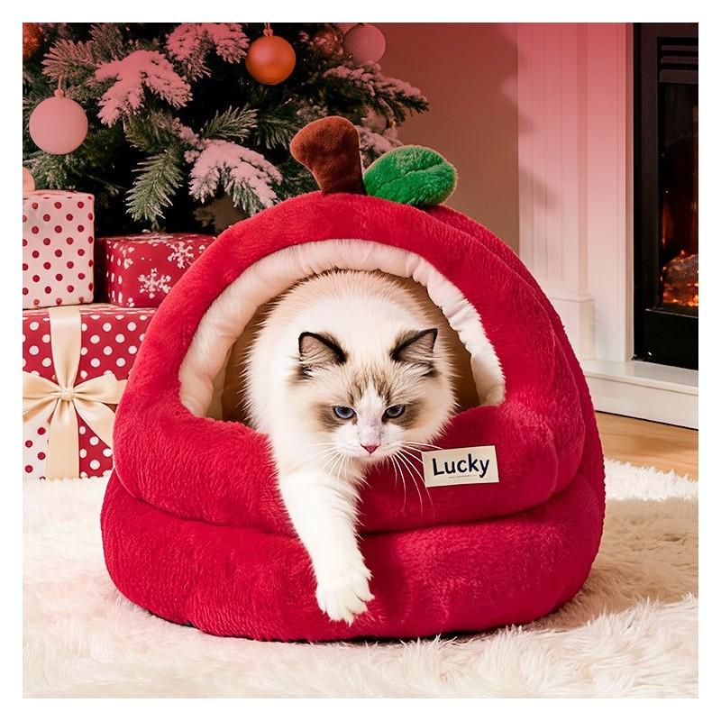 Cat/Dog Bed in the Shape of a Red Apple 42x40x41cm Cat40