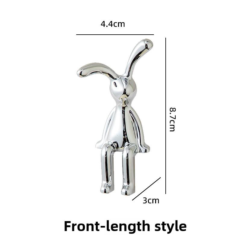 3 Pcs Long Eared Rabbit Small Sitting Ornament