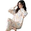 2024 Women's Cute Cartoon Pajamas Set: Spring Autumn Thermal Underwear, Plus Size Home Wear, Also Suitable for Outdoor Use