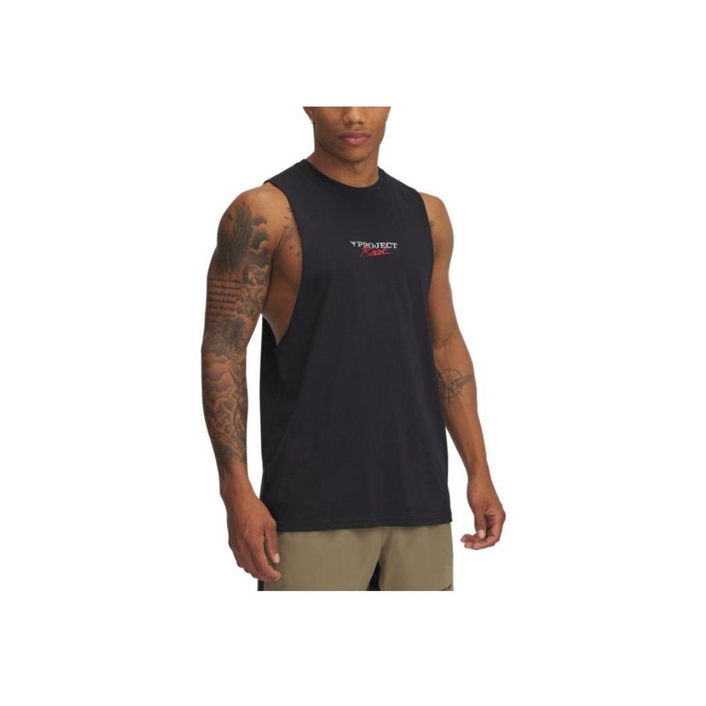 Under Armour Project Rock Fashion Comfortable Versatile Skin-Friendly Tank Top Men Tops Black 1389949-001