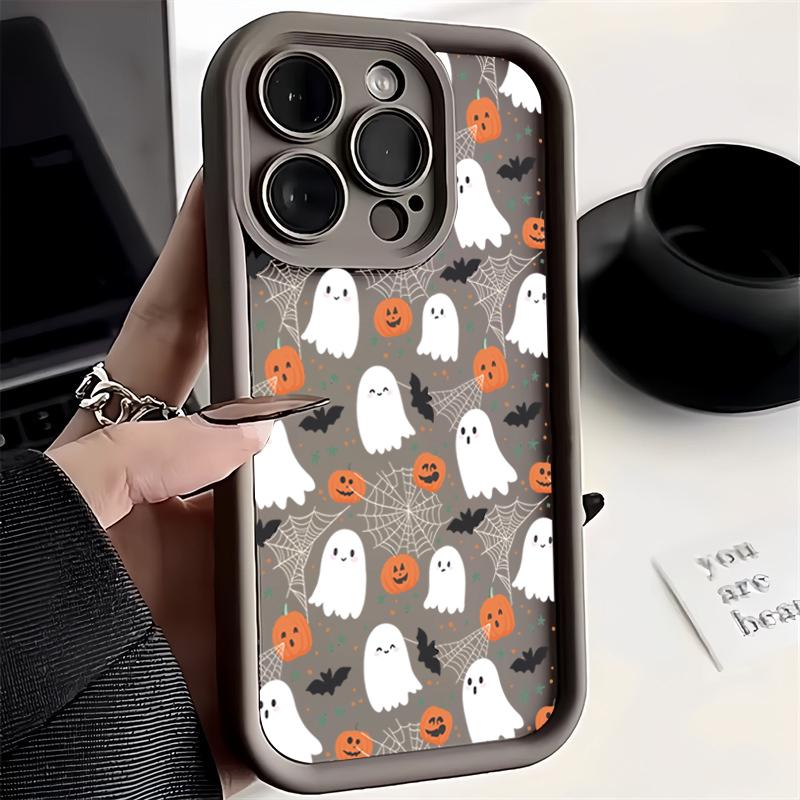 Halloween Pumpkin Ghost Phone Case For Samsung Galaxy S25 S24 S23 S22 S21 Ultra Plus FE A26 A33 A25 A16 A56 A06 A24 Soft Cover