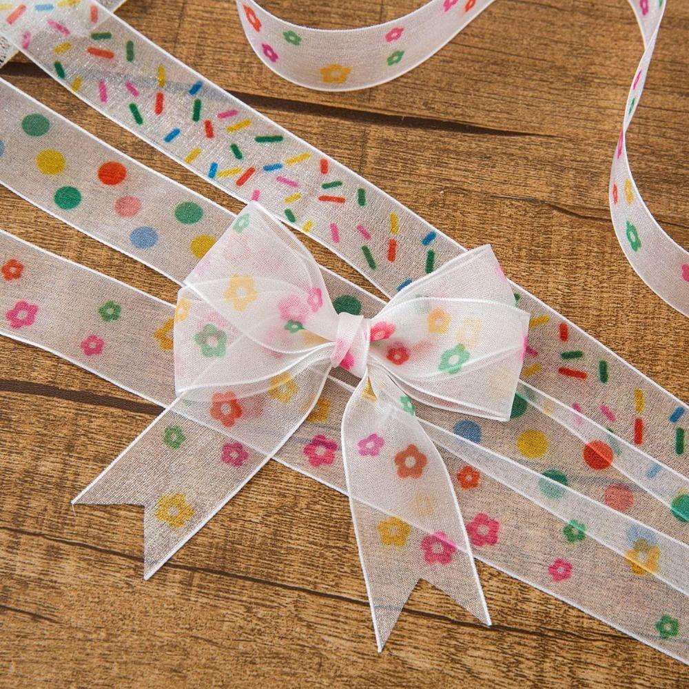 25 Yards Gift Box Wrapping Ribbon Children's Day Decoration Ribbon Cake Decoration