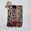 2024 Autumn And Winter New Mid To Long Soft Imitation Cashmere Versatile Leopard Print Patchwork Scarf Shawl For Women