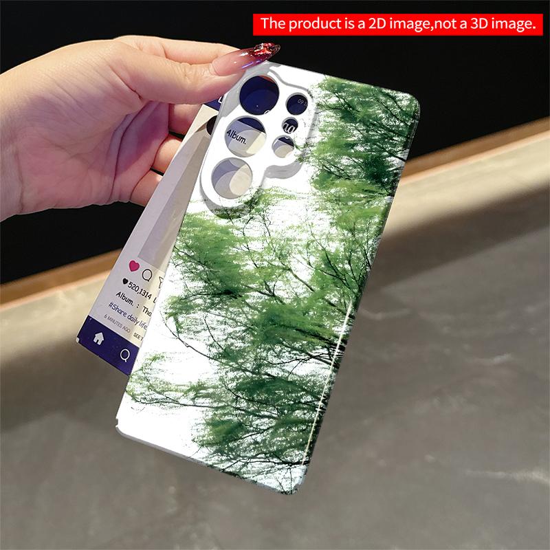 2DFlat Samsung phone case Tree Branches in Green Hues Applicable to Galaxy S23 S24 S25ULTRA S26 A12 A14 A15 A16 A54 A55