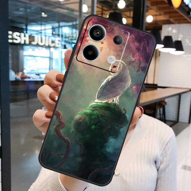 Owl Watercolor Animal Cover For Xiaomi Redmi Note 13 Pro 12 11 9 10 Pro 9S 10S 11S 12S Redmi 12 10C 12C 13C Case