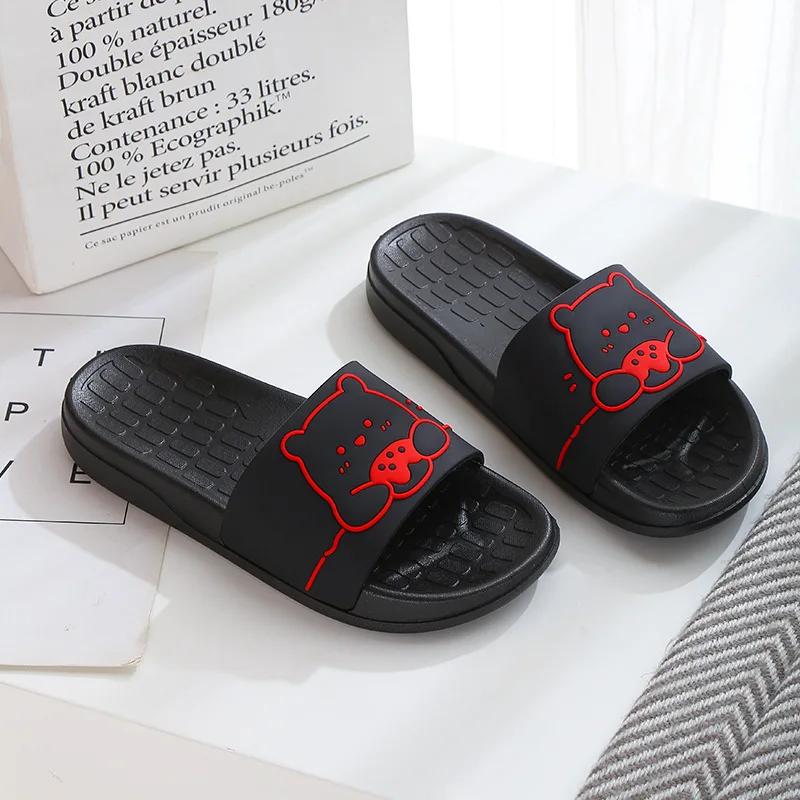

Woman Summer Beach Slides Cartoon Teddy Bear Women Shoes Platform Cloud Sandal Flip Flops Cute Non Slip Anti Skid Ladies 2025 44-45 червоний